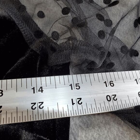 FOREVER 21 Dress Womens Medium Black Party/Cocktail Velvet Long Sleeve Mock Neck - Picture 3 of 11